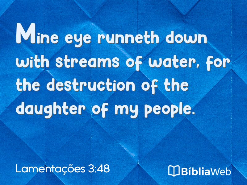 Lamentações 3:48 em imagem para compartilhar