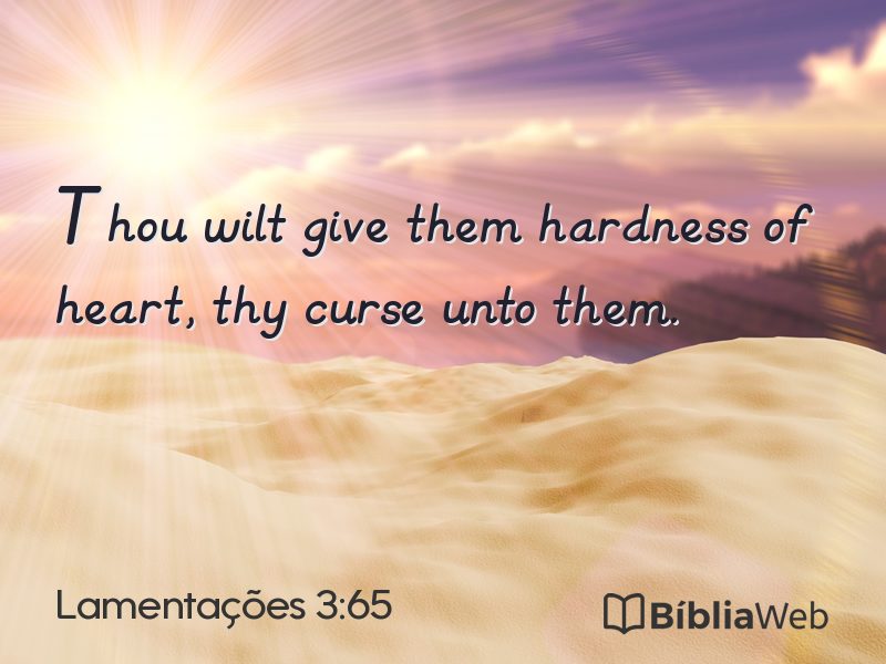 Lamentações 3:65 em imagem para compartilhar