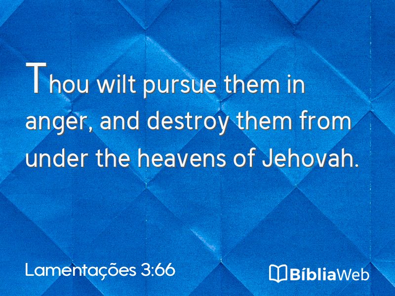 Lamentações 3:66 em imagem para compartilhar