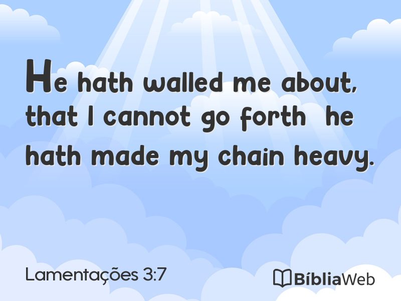 Lamentações 3:7 em imagem para compartilhar