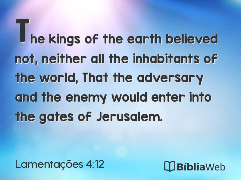 Lamentações 4:12 em imagem para compartilhar