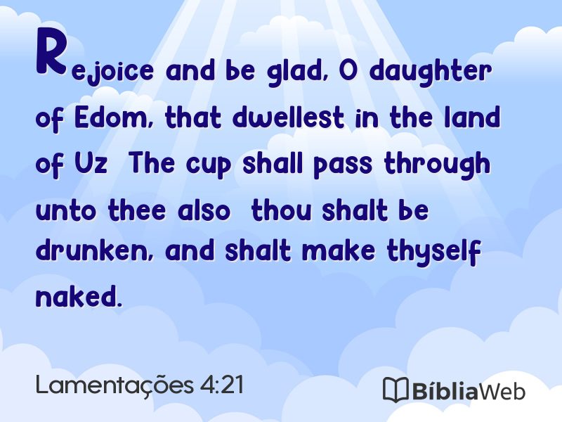 Lamentações 4:21 em imagem para compartilhar