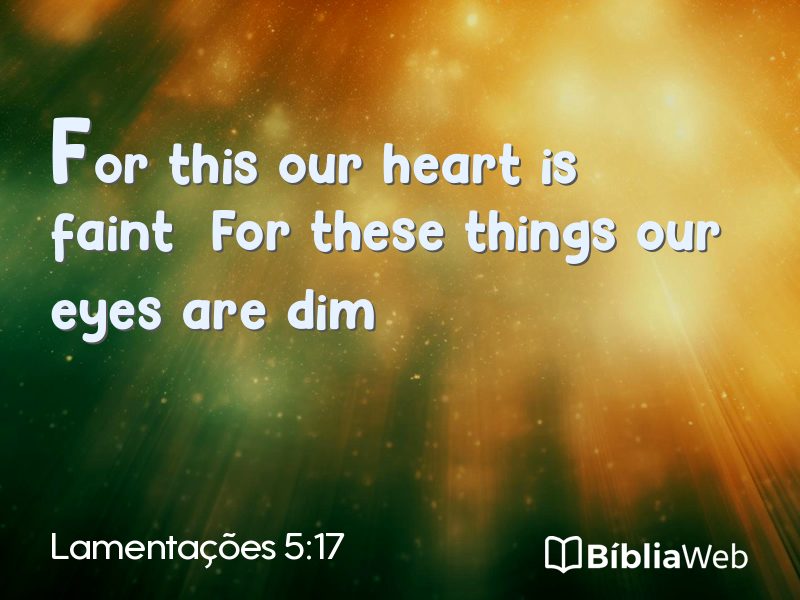Lamentações 5:17 em imagem para compartilhar
