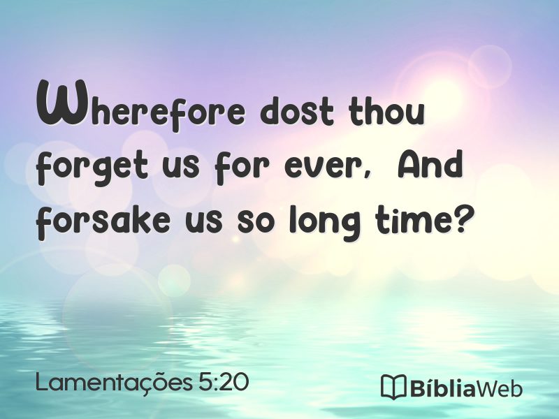 Lamentações 5:20 em imagem para compartilhar