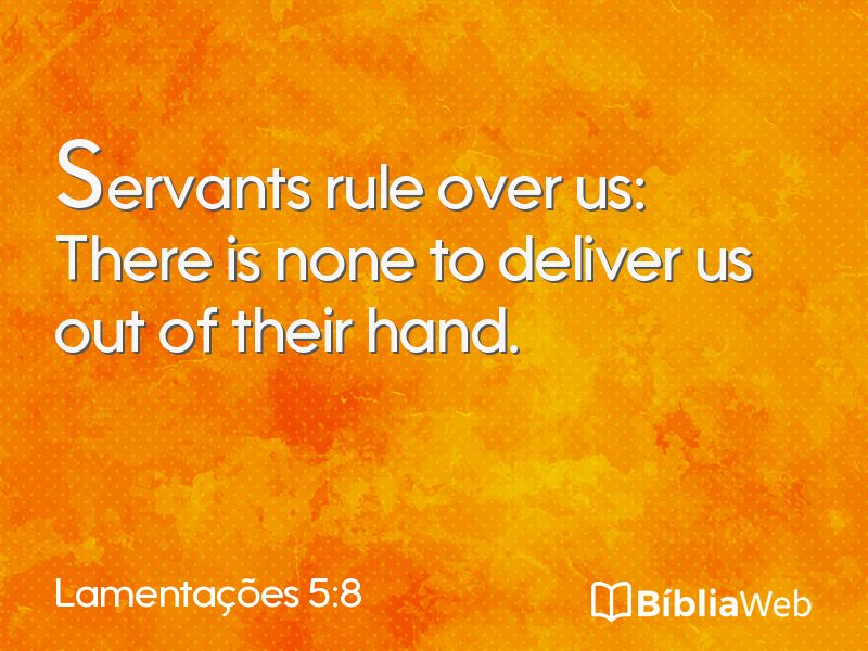 Lamentações 5:8 em imagem para compartilhar