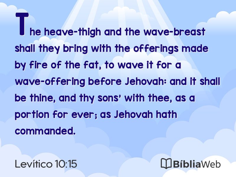 Levítico 10:15 em imagem para compartilhar