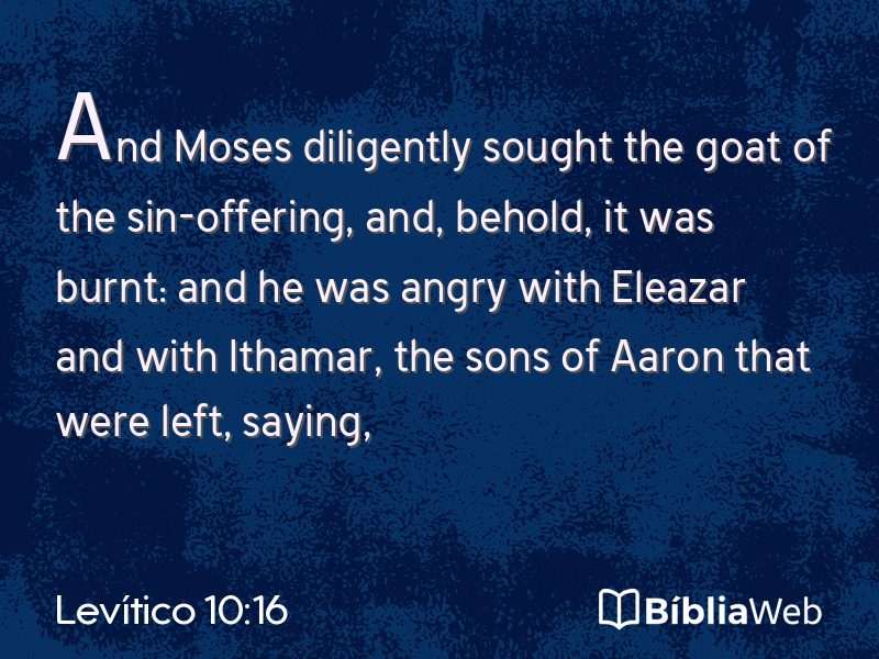 Levítico 10:16 em imagem para compartilhar