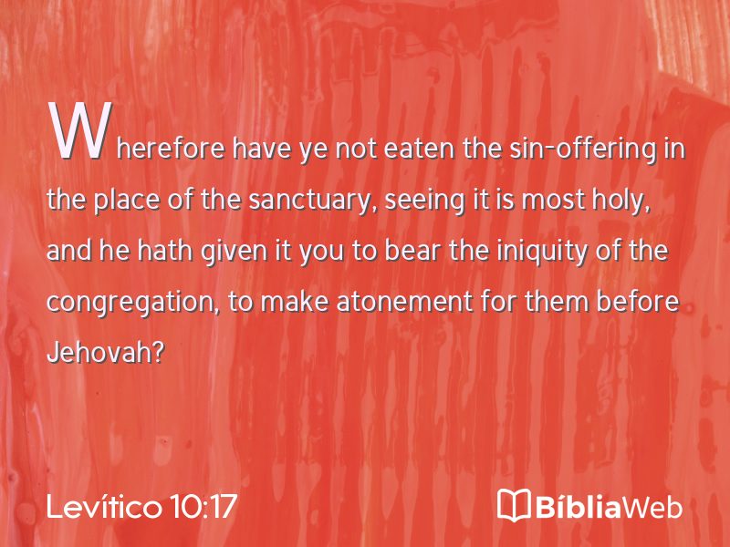 Levítico 10:17 em imagem para compartilhar