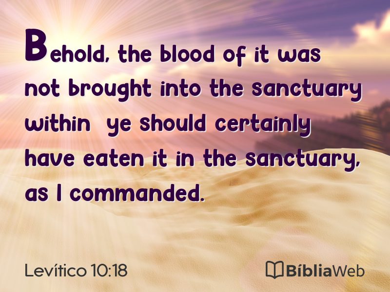 Levítico 10:18 em imagem para compartilhar