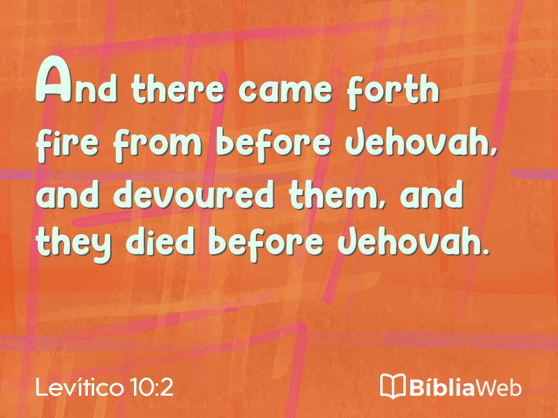 Levítico 10:2 em imagem para compartilhar
