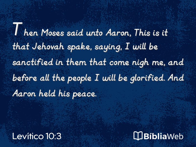 Levítico 10:3 em imagem para compartilhar
