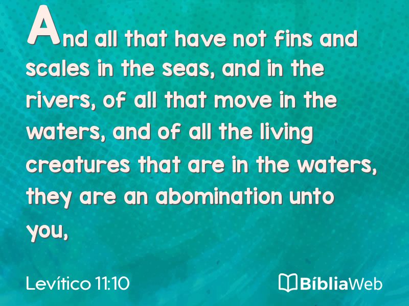 Levítico 11:10 em imagem para compartilhar