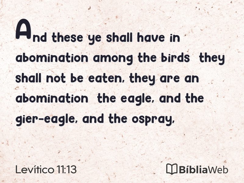 Levítico 11:13 em imagem para compartilhar