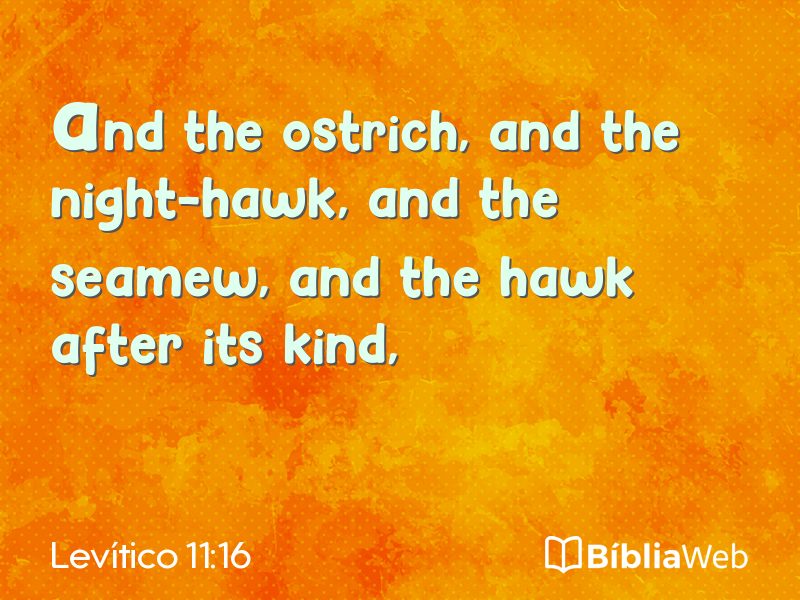 Levítico 11:16 em imagem para compartilhar