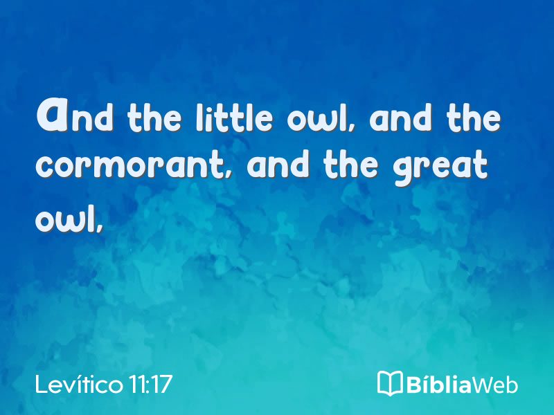 Levítico 11:17 em imagem para compartilhar