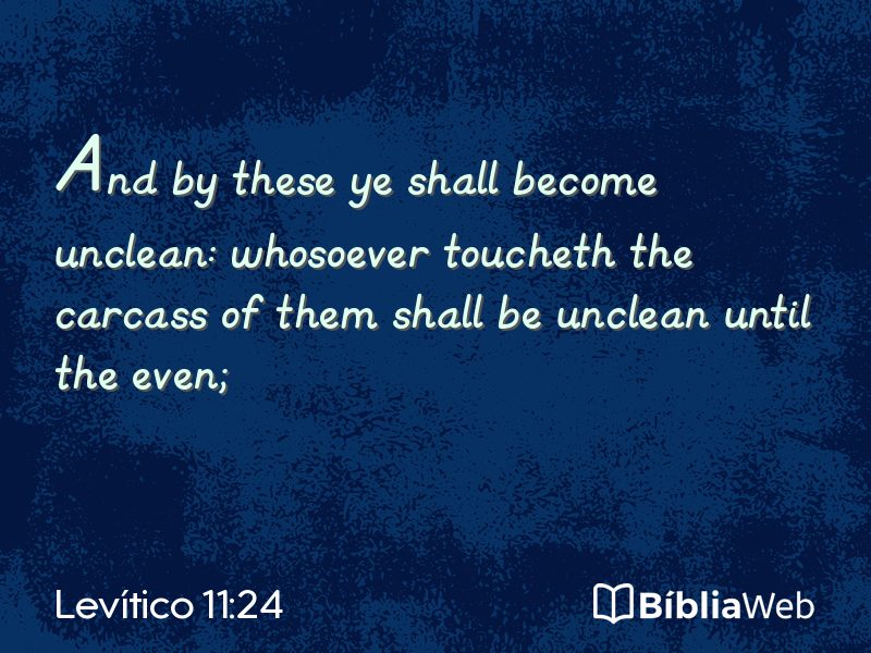 Levítico 11:24 em imagem para compartilhar