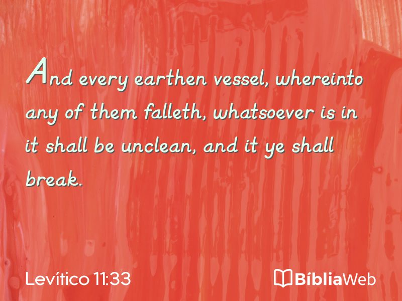 Levítico 11:33 em imagem para compartilhar