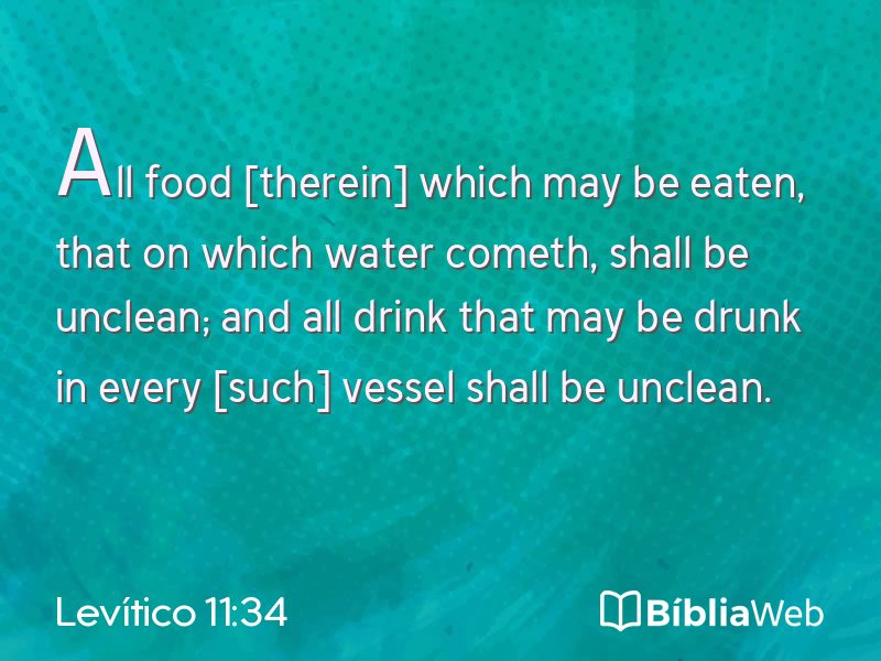 Levítico 11:34 em imagem para compartilhar