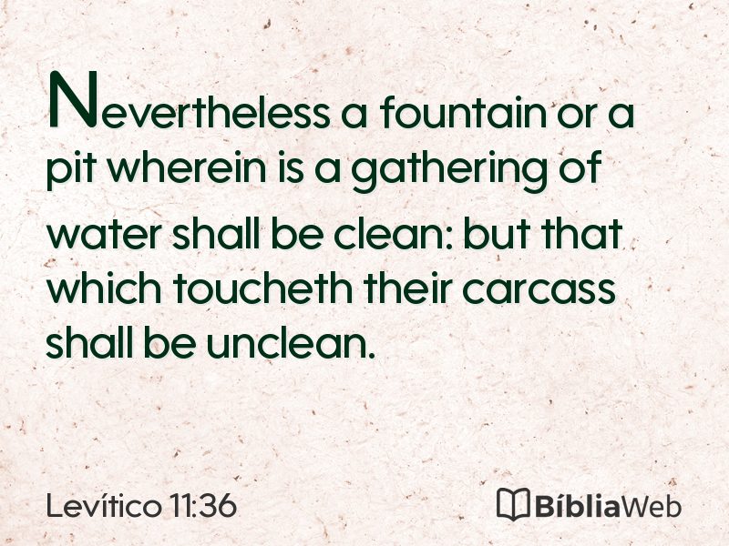 Levítico 11:36 em imagem para compartilhar
