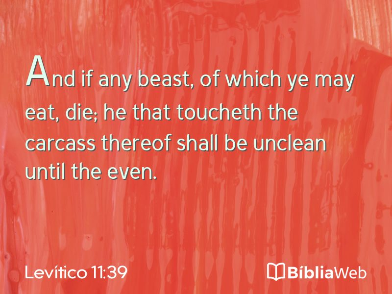 Levítico 11:39 em imagem para compartilhar