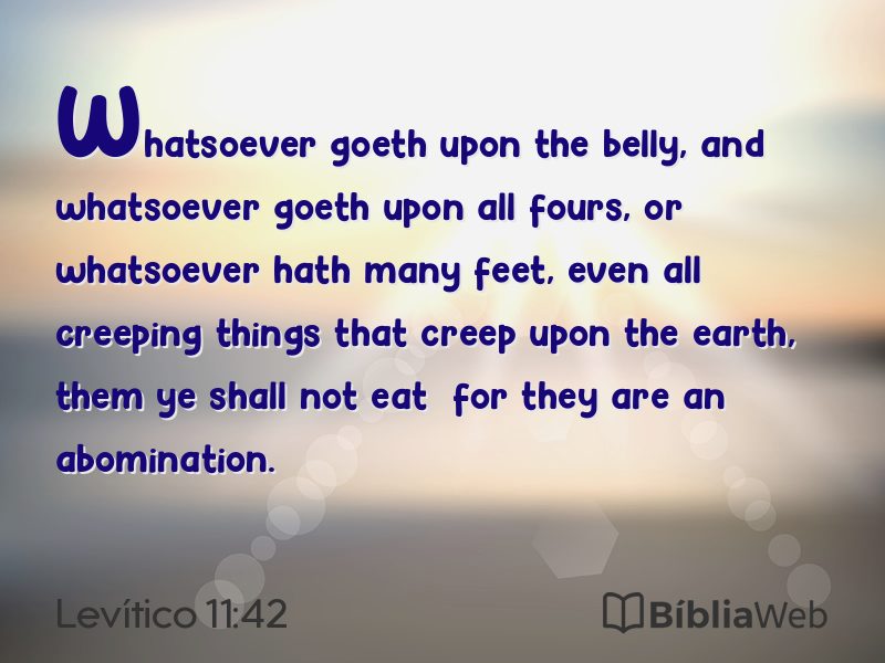 Levítico 11:42 em imagem para compartilhar