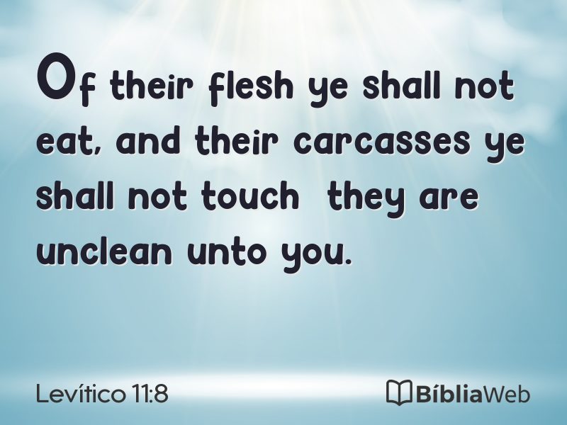 Levítico 11:8 em imagem para compartilhar