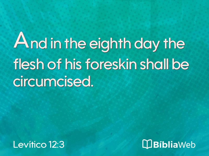 Levítico 12:3 em imagem para compartilhar