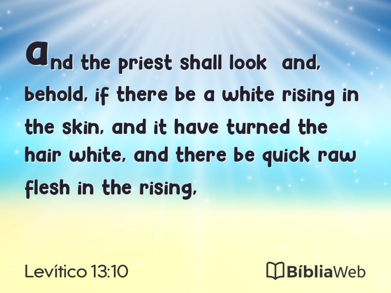 Levítico 13:10 em imagem para compartilhar