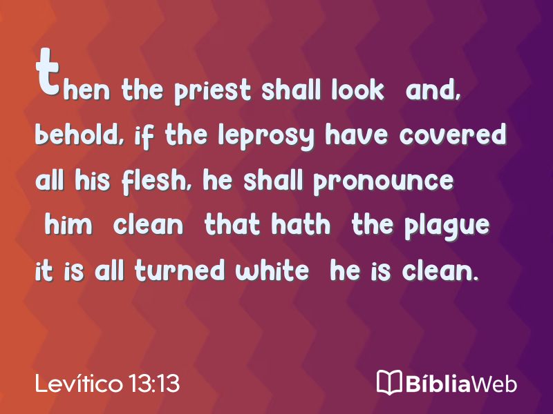 Levítico 13:13 em imagem para compartilhar