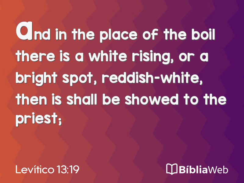 Levítico 13:19 em imagem para compartilhar