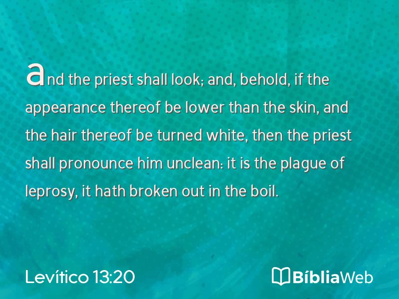 Levítico 13:20 em imagem para compartilhar