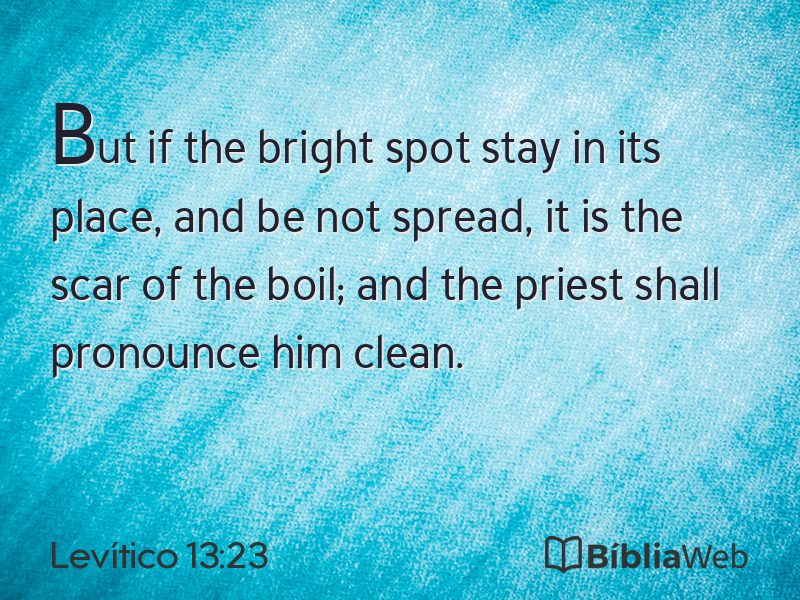 Levítico 13:23 em imagem para compartilhar