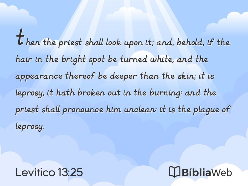 Levítico 13:25 em imagem para compartilhar