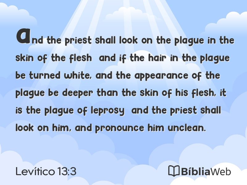 Levítico 13:3 em imagem para compartilhar
