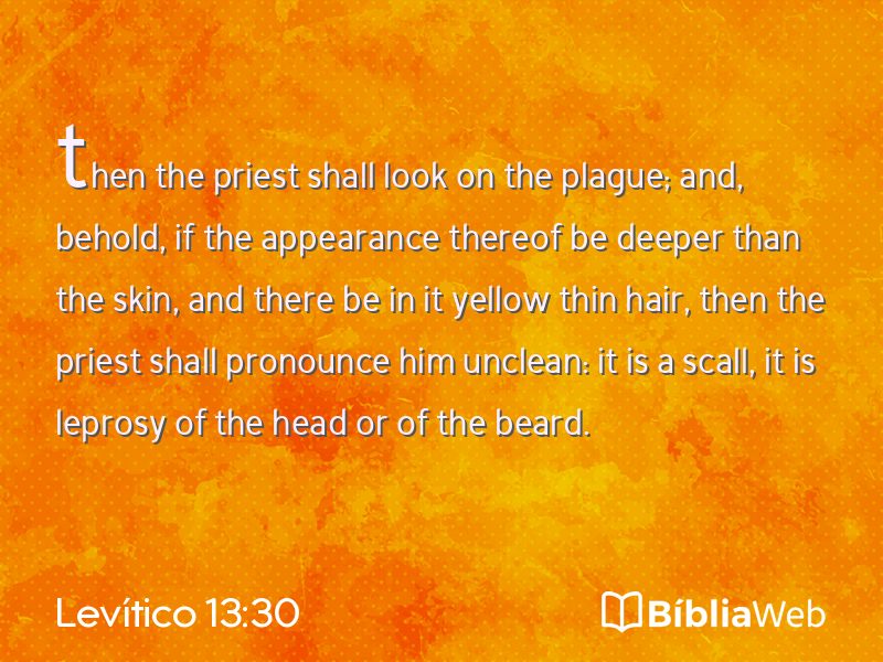 Levítico 13:30 em imagem para compartilhar