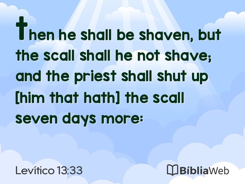 Levítico 13:33 em imagem para compartilhar