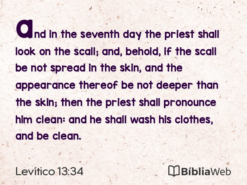 Levítico 13:34 em imagem para compartilhar