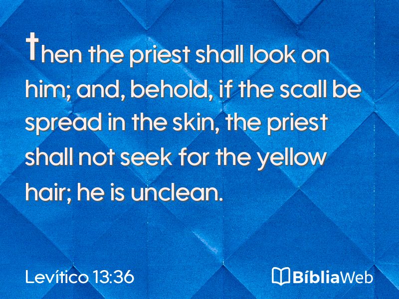 Levítico 13:36 em imagem para compartilhar