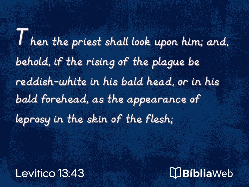 Levítico 13:43 em imagem para compartilhar