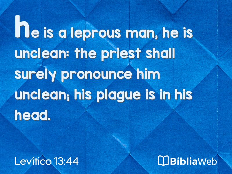 Levítico 13:44 em imagem para compartilhar