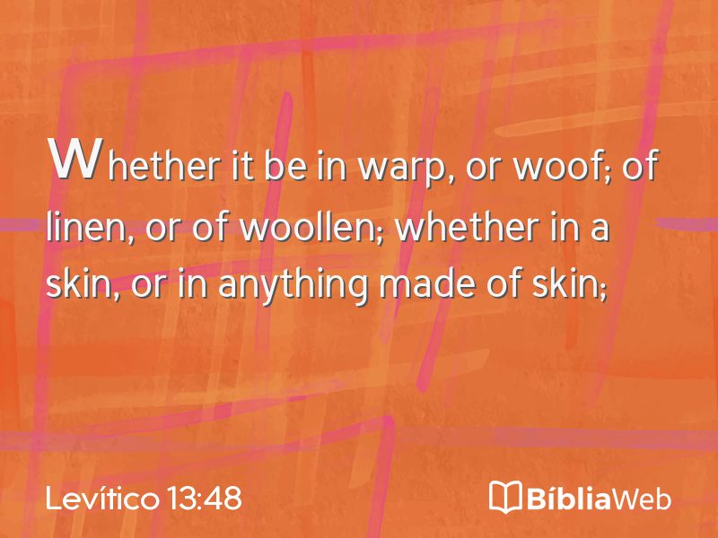 Levítico 13:48 em imagem para compartilhar