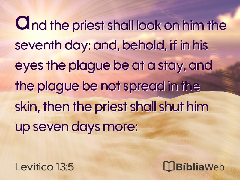 Levítico 13:5 em imagem para compartilhar