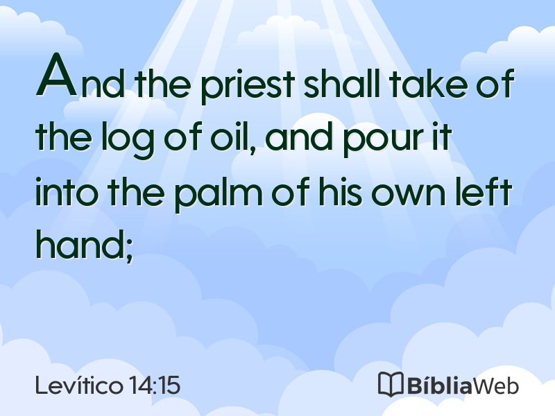 Levítico 14:15 em imagem para compartilhar