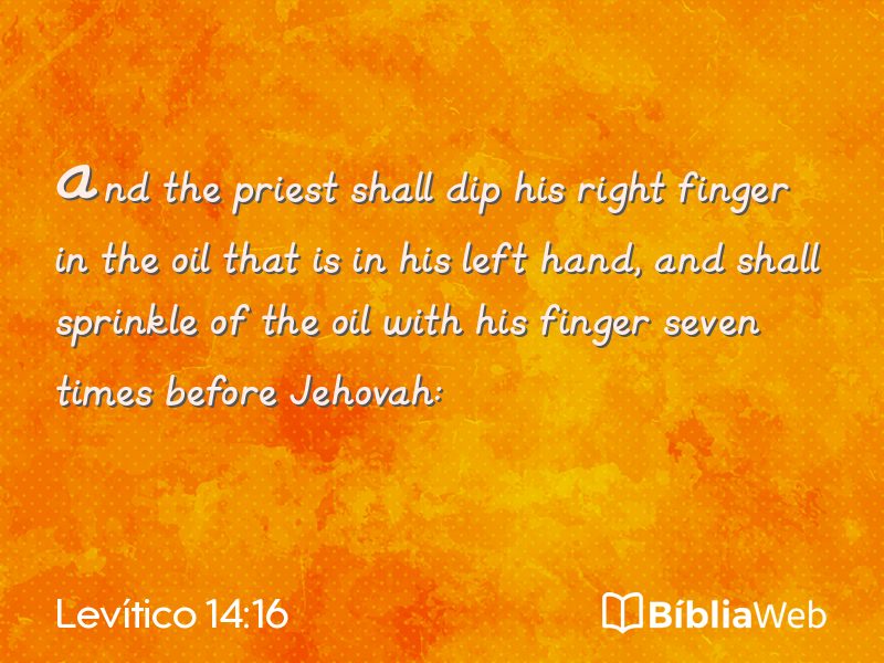 Levítico 14:16 em imagem para compartilhar