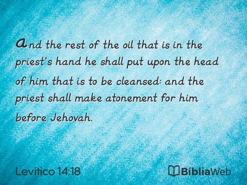 Levítico 14:18 em imagem para compartilhar