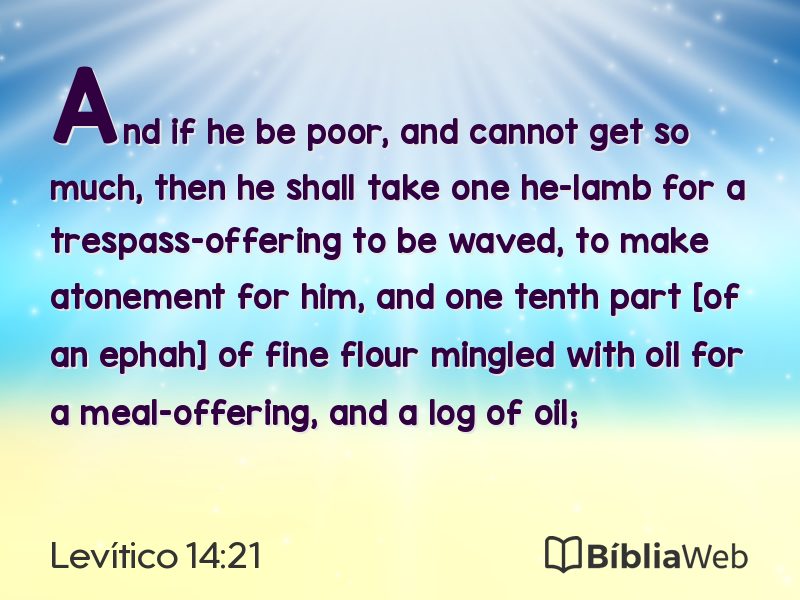 Levítico 14:21 em imagem para compartilhar