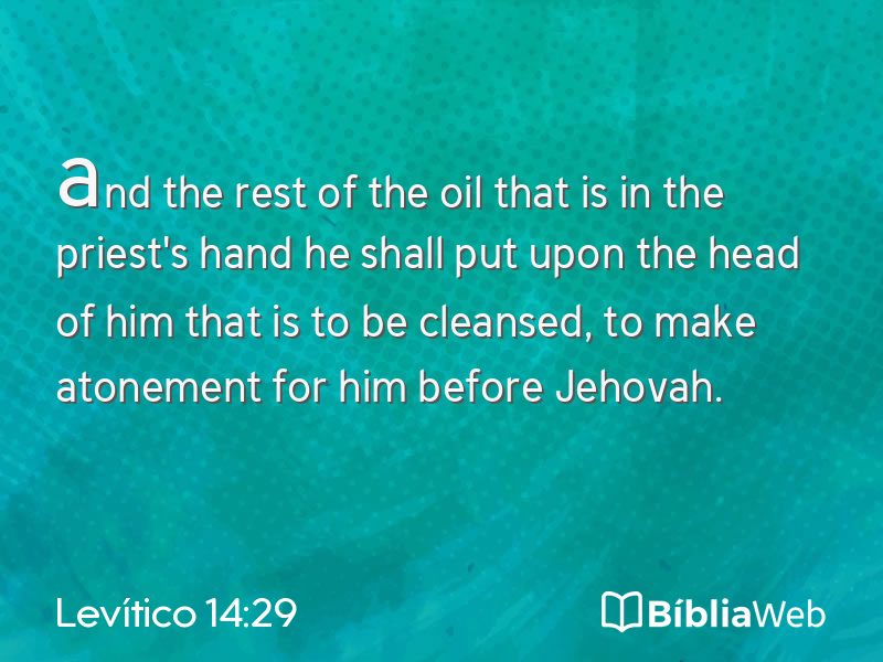 Levítico 14:29 em imagem para compartilhar