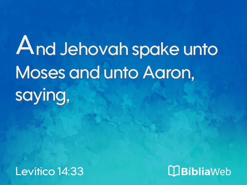 Levítico 14:33 em imagem para compartilhar