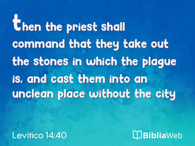 Levítico 14:40 em imagem para compartilhar