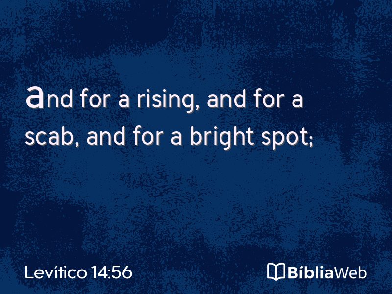 Levítico 14:56 em imagem para compartilhar